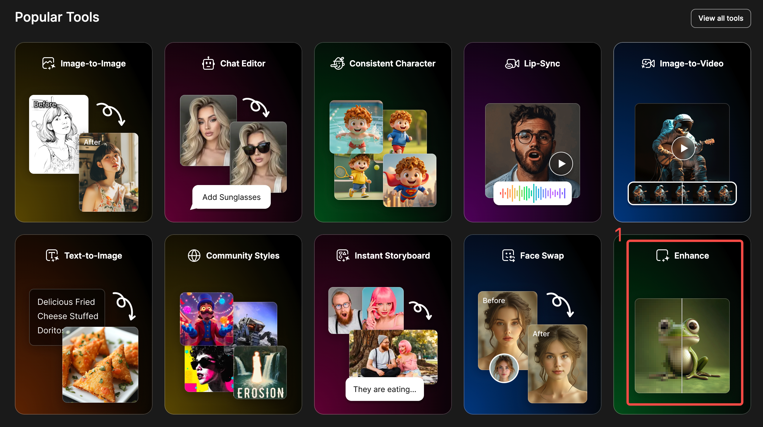 enhance your photo pixels on Dzine