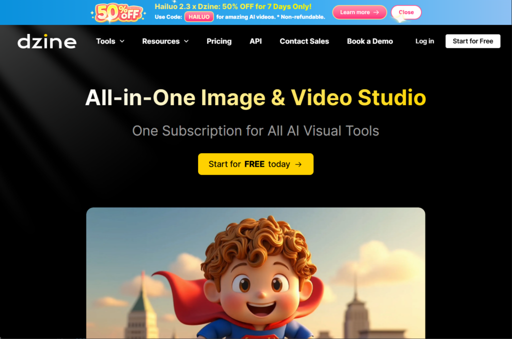 interface of Dzine AI