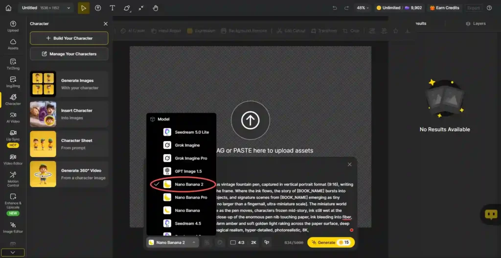select Nano Banana 2